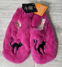 HYDE  EEK Boutique HalloweenBlackCatWomens SizeM/L 8/10 SlipperSocksGrippers