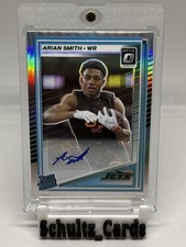 2025 Donruss Optic #285 Arian Smith RARE SILVER HOLO PRIZM AUTO /199 Jets