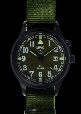 MWC G10EL PVD Edelstahl Militäruhr 50m Electroluminescent Backlit Dial