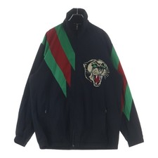GUCCI 19AW Panther Embroidery Web Intersha Oversized Nylon Jacket 545556 Used 86
