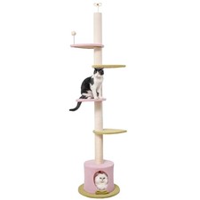 Max Marlow Cat Tree Floor to Ceiling Cat Tower Height 95-108 Adjustable Kitt...