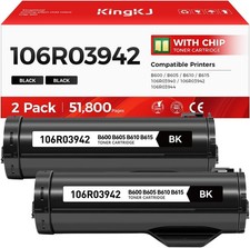 VersaLink B600 B610 Black High Capacity Toner Cartridge 2-Pack for Xerox 106R...
