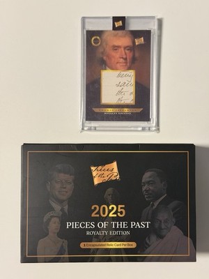 Thomas Jefferson Relic Card Pieces of The Past Royalty Edition 2025 US President