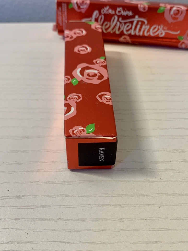 2X Lime Crime Velvetines Liquid Matte Lipstick RAVEN Dark Purple NEW Set Full SZ - Image 3 of 4