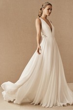 Jenny Yoo Elinor Anthropologie BHLDN Wedding Gown. has bustle; size 6
