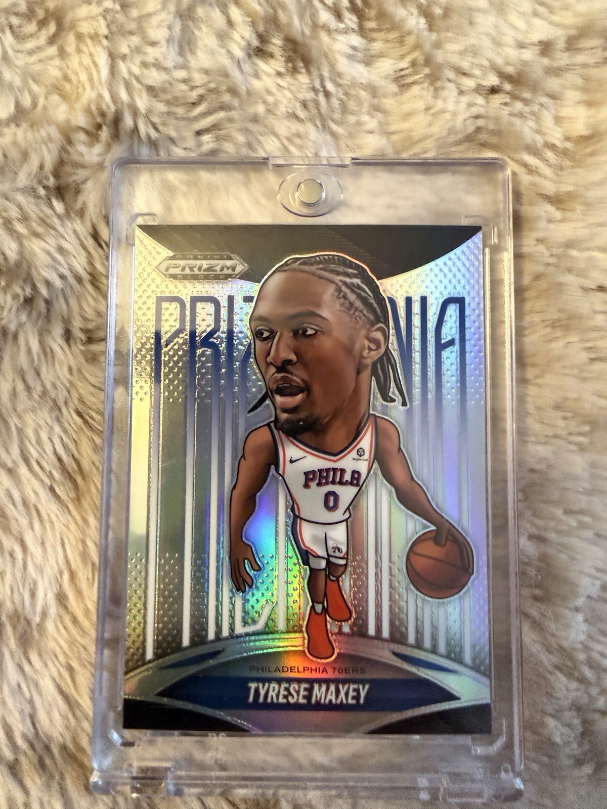 2024-25 Panini Prizm Black #20 Tyrese Maxey Prizmania Case Hit SSP