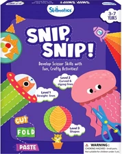 Scissor Skills Activity Book - Snip Snip, 25 Fun Cutting & Creative Activitie...