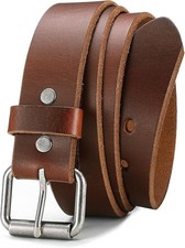 Full Grain Leather Belt for Men - Mens Belts Casual with Genuine Leather - New