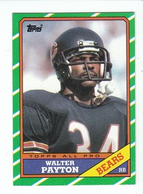 1986 Topps Football Walter Payton #11 (Hall Of Fame) NM