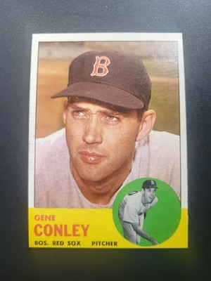 Topps 1963 Boston Red Sox Gene Conley #216 Vintage NrMt Condition 