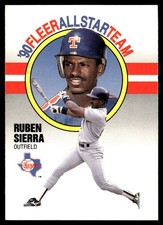 Ruben Sierra 1990 Fleer #11 Texas Rangers MLB READ FREE SHIPPING AutographDen