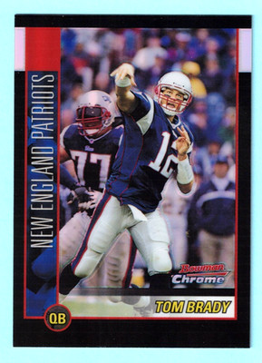 TOM BRADY 2002 Bowman Chrome #99 - Refractor #153 of 500 - New England Patriots