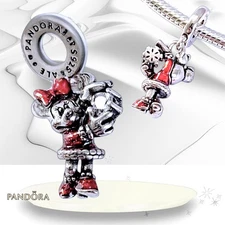Pandora Disney Parks Minnie Mouse Snowball Dangle Charm US SELLER 
