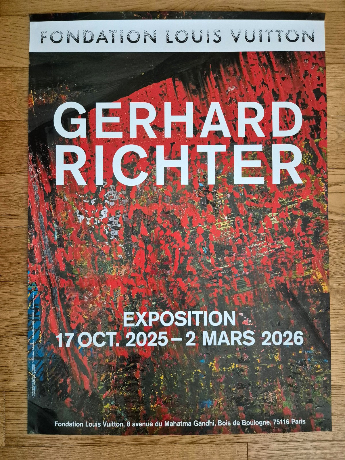 🟦 Gerhard Richter – Affiche Originale exposition– Fondation Vuitton Paris- 2025 image 2