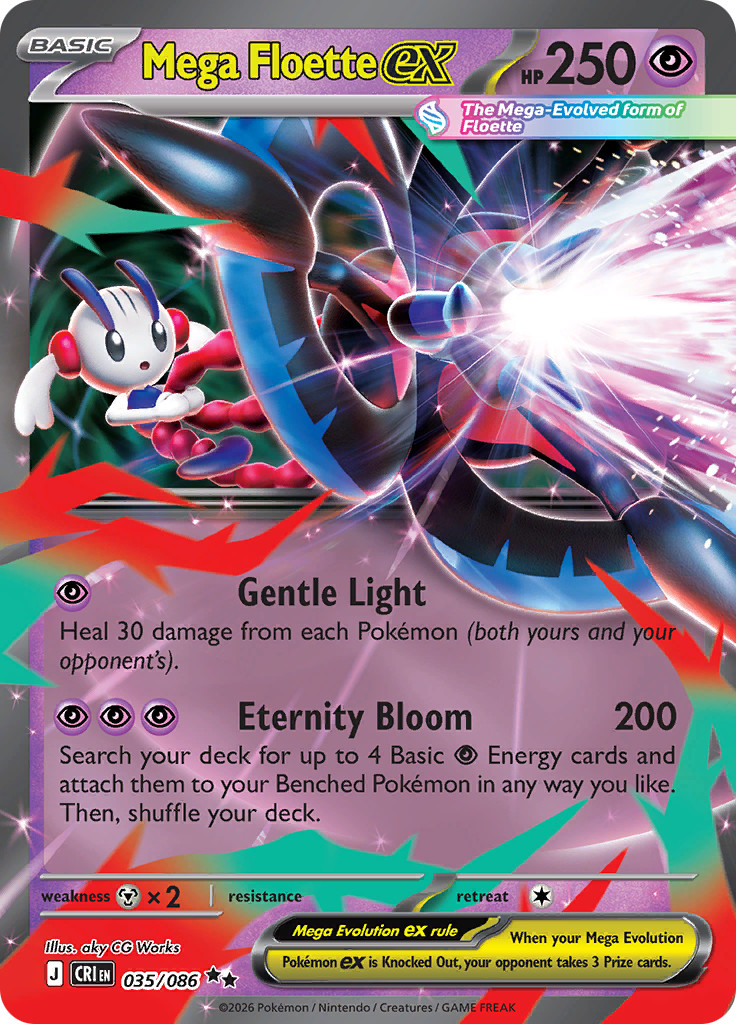Mega Floette ex 035/086 - Chaos Rising - Double Rare - Singles