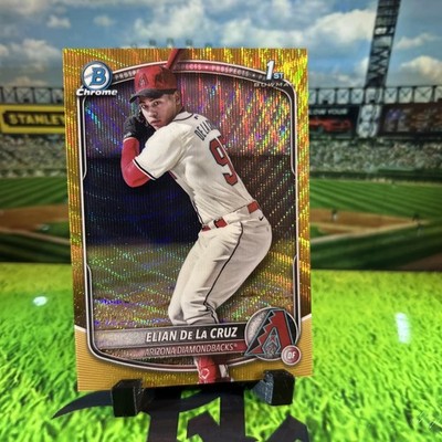2025 bowman chrome Elian De La Cruz gold shimmer ray wave?  /50 AZ Diamondbacks