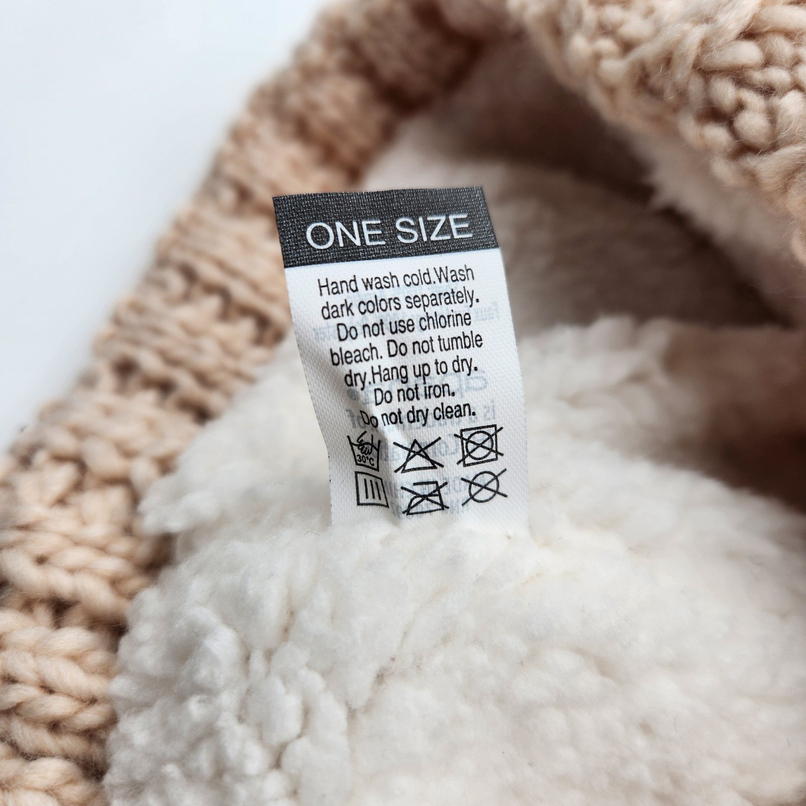 Beanie Hat With Pom Pom & Chunky Beanie Fleece Lined Bundle Winter Warm Hats