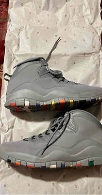 Jordan Air Jordan 10 Retro Cool Grey 2017 Gray/Multicolor Sneaker 310805-022