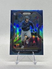 2021 Panini Prizm Tier II Travis Blankenhorn #122 Carolina Navy Blue Hot Box SSP