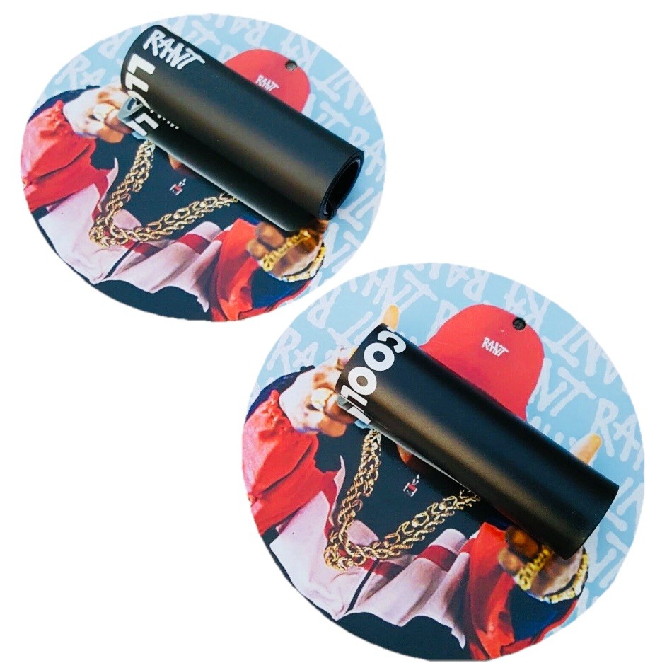 1 Pair Of Rant LL Cool Alloy Nylon Sleeve Peg (Black) Bmx Se