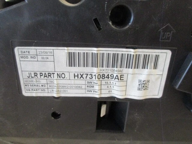 Jaguar XE 2017 2018 velocímetro Speedo Cluster 104 k OEM Foto 3 de 4