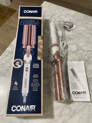 Conair Double Ceramic Triple Barrel Curl Styling Waver - .75''