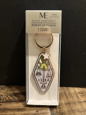 Libra Zodiac Keychain Gold Color w/ Charm Modern Expressions - NIP - SAVE BIG!