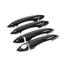 Glossy Black Exterior Door Handle Cover Trim For Alfa Romeo Giulia/Stelvio 17-20