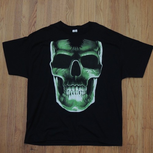 Liquid Blue Vintage Skull Skeleton T 