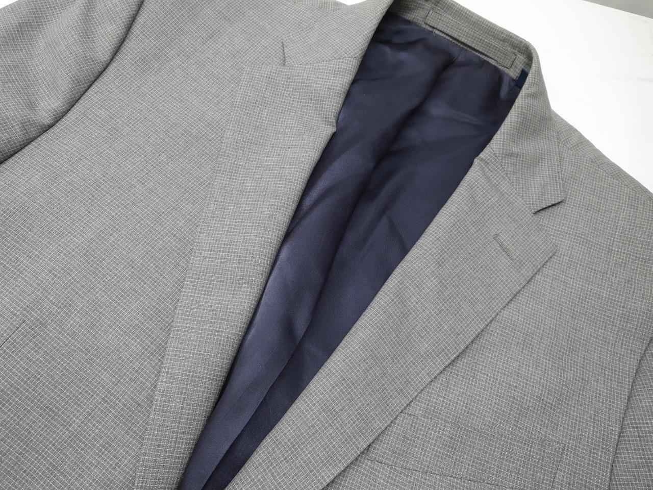 FACONNABLE gray lightweight microcheck blazer spo… - image 5