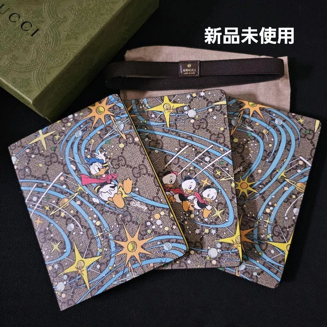 Lot de 3 carnets GUCCI x Disney Donald Duck mémo GG Supreme neufs F/S JPN