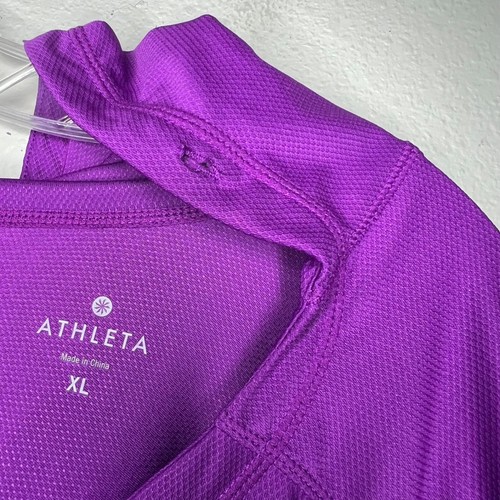 Athleta Hooded Dress Cover Up Women XL Purple Stretch Lightweight Athletic Beach - Picture 18 of 20