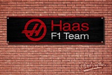 HAAS F1 Team Garage / Werkstatt Banner / Poster Motorsport PVC Schild