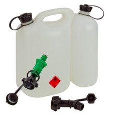 Kombikanister 5,5+3 Liter PLUS Einfüllsystem GRÜN & Ausgiesser Doppelkanister Öl