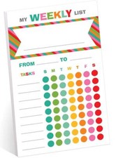 Bright Cheerful Weekly Chore Chart / 6" x 10" Sticky Note Fill-in Task List/H...