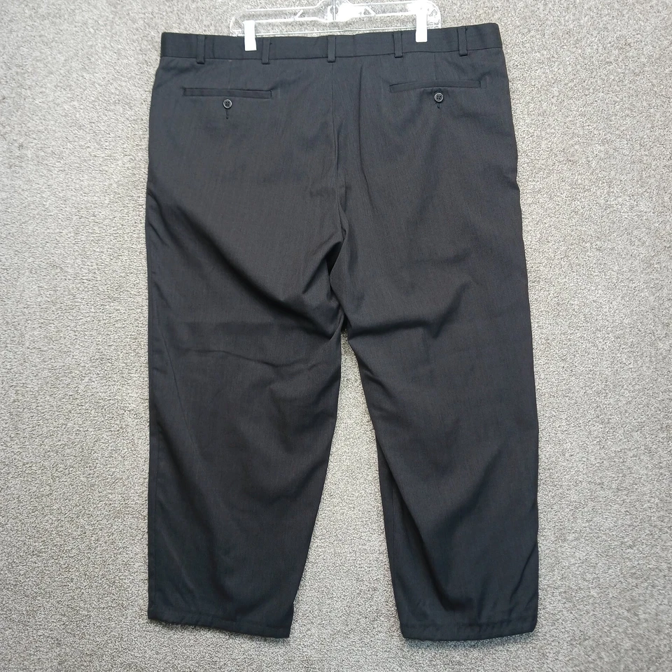 George 裤子男式 46X30 黑色高腰涤纶婚礼工作礼服裤 — 第 2/4 张图片