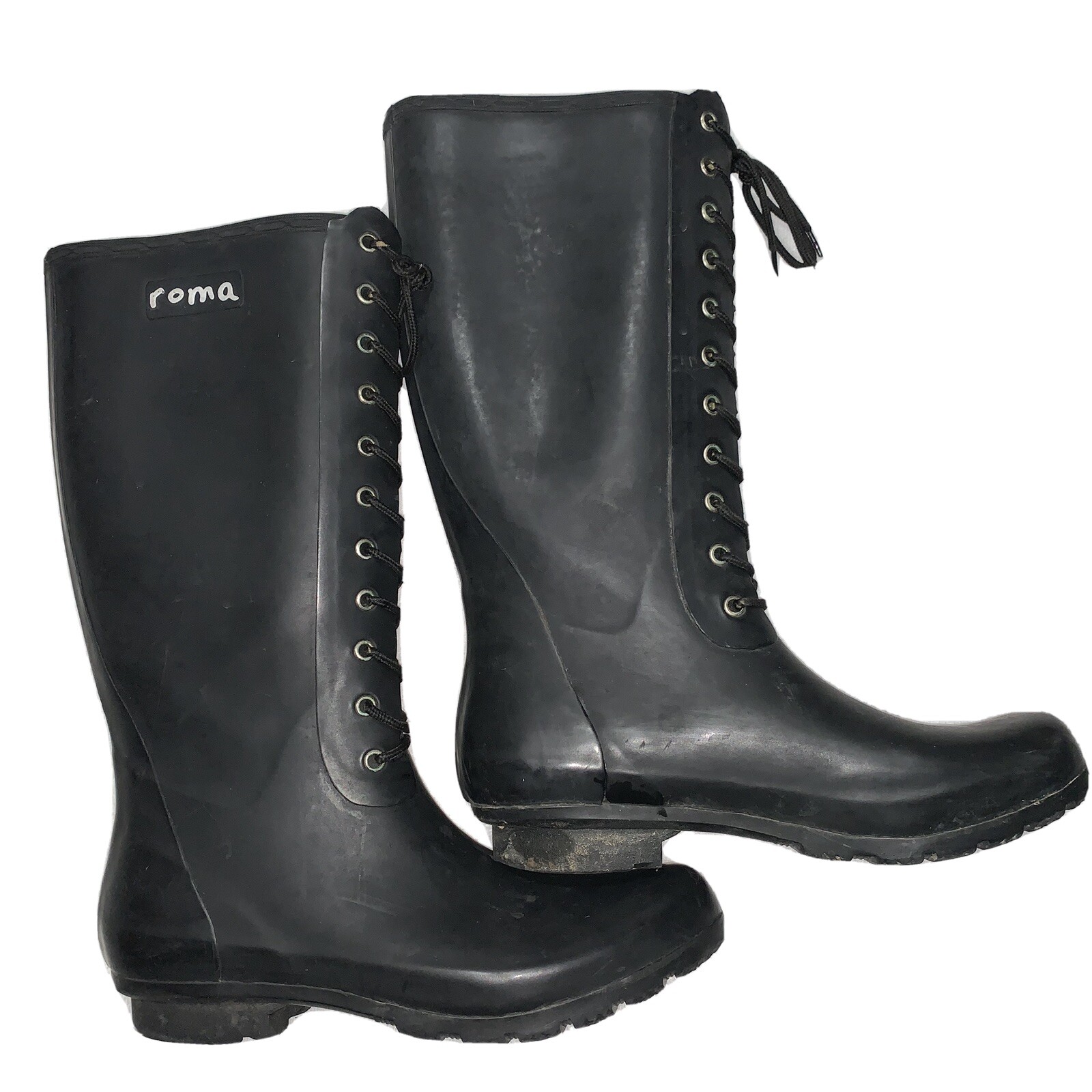 matte black lace up boots