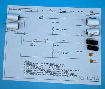 Type KG4.5 Early Version Rebuild Kit Gold Edition (2 Speakers) - FREE US Shippin