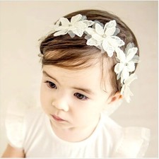 Baby Toddler Girls Flower Hairband Headband Hair Accessories Christening Wedding