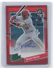2023 Donruss #RPS-NM Noelvi Marte Optic Rated Prospects Signatures Red Mojo #/49