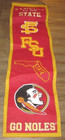 Florida State Seminoles Wool Pennant Flag Football Season NCAA Go Noles 8" x 30" — photo 1