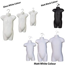 Child HANGING Body Shop Display Body Form Kids Mannequin WHITE AND BLACK
