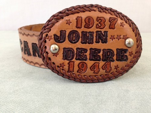 1937-1944 John Deer Leather Belt Buckle 