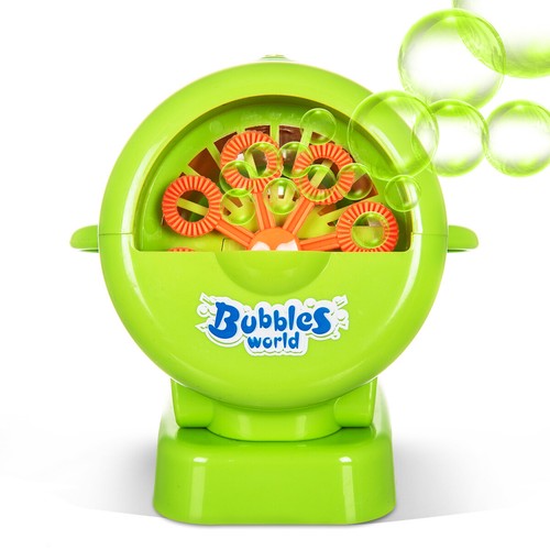 BUBBLE MAKING MACHINE BATTERY OPERATED PORTABLE INDOOR OUTDOOR TOY KID PORTABLE - Picture 6 of 12
