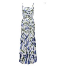 Dolce Gabbana floral pleated maxi dress