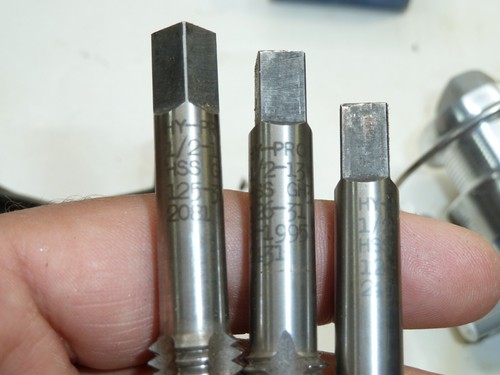 Rubinetti vintage 1/2" HY-PRO Bay State - Made in USA set di 3 13NC HSSA 2878, E GH5 - Foto 4 di 7