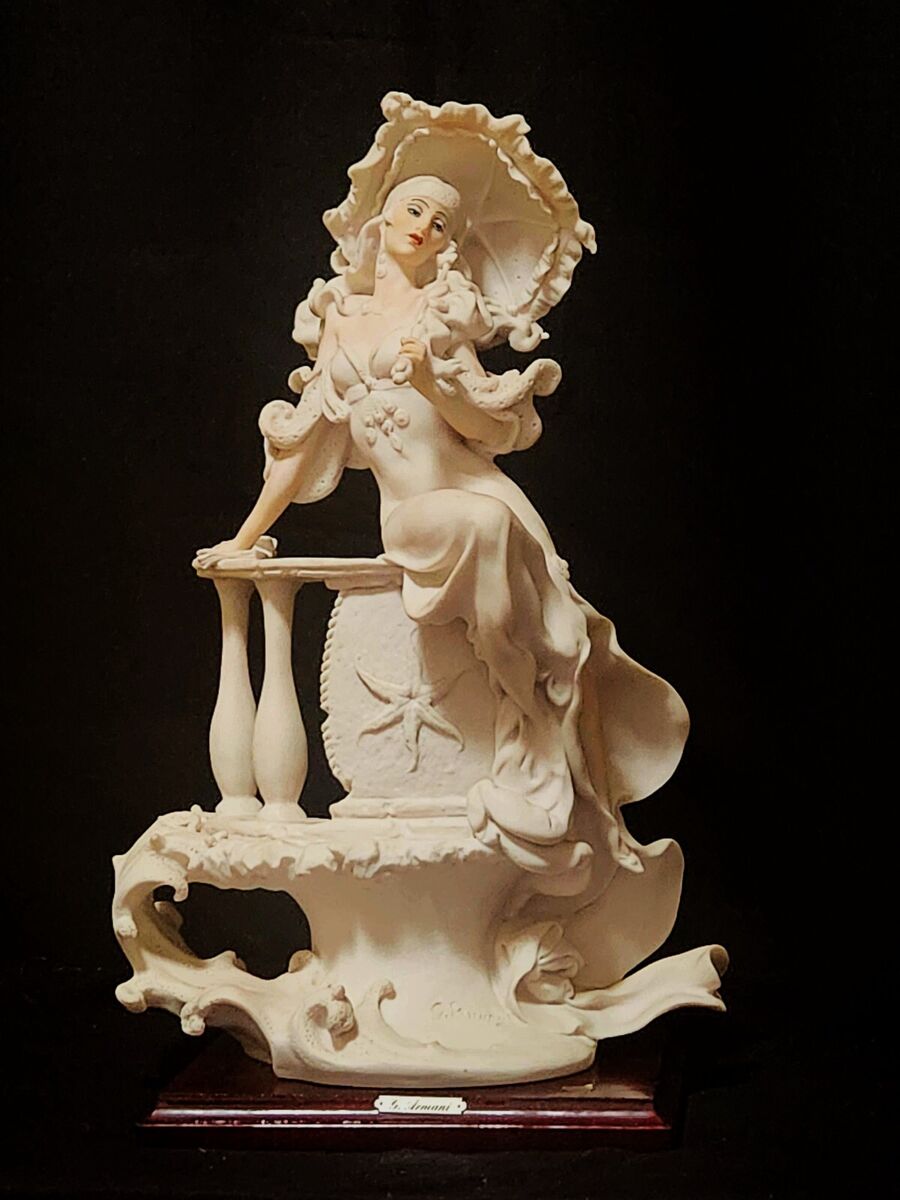 GIUSEPPE ARMANI 1985 FLORENCE 15'' FIGURINE LADY WITH GIUSEPPE ARMANI 1985 FLORENCE 15'' FIGURINE LADY WITH
