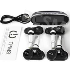 Wireless Solar TPMS Car Tire Pressure Monitoring System W/4Pcs Internal Sensors