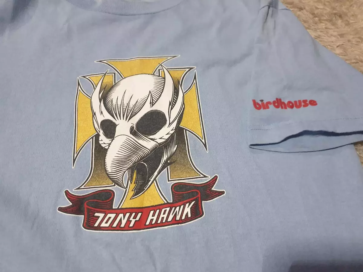 RARE Vintage 90s BIRDHOUSE Skateboards Tee tony hawk T Shirt Size M
