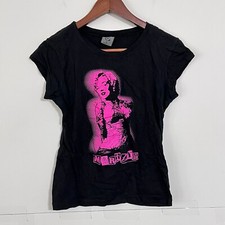 Vintage 04 Marilyn Monroe Womens T-Shirt Size XS/S Black Pink Made In USA